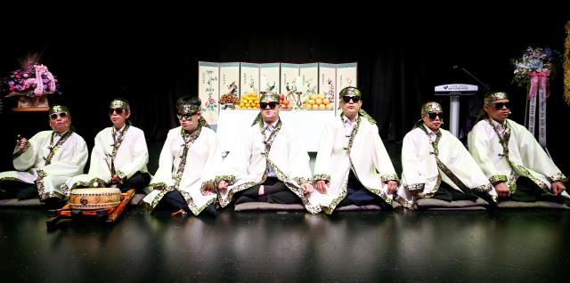 Practitioners perform Seoul Blind Chanting at Miari Pass Art Theater in Seoul on Nov 6 2024 AJP Kim Dong-woo