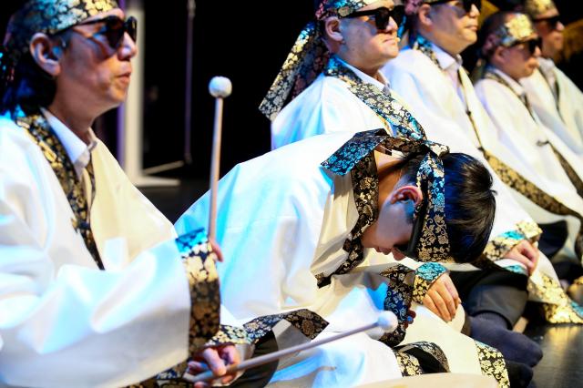 Practitioners perform Seoul Blind Chanting at Miari Pass Art Theater in Seoul on Nov 6 2024 AJP Kim Dong-woo