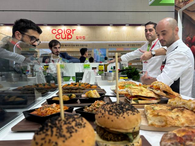 A visitor views products at Cafe Show Seoul at COEX in Seoul on Nov 6 2024 AJP Han Jun-gu