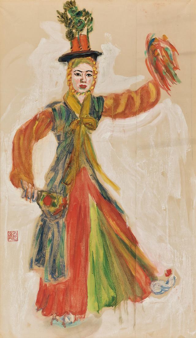 우메하라 류자부로 Japanese Dancing Choi Seunghee color on paper 867×51cm 1941 별도문의