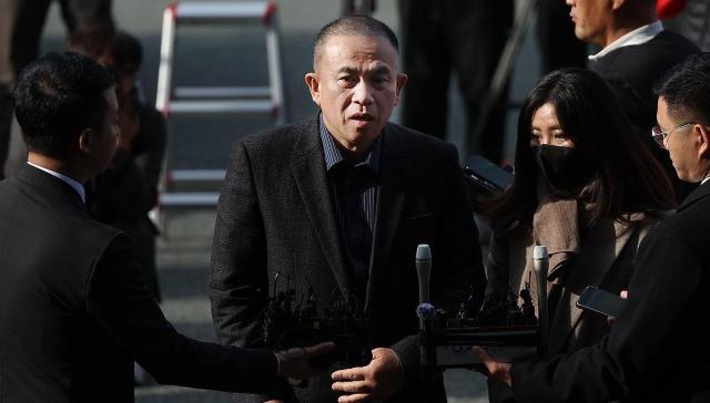 Myung Tae-kyun appears at the Changwon District Prosecutors Office in Changwon South Gyeongsang Province on Nov 8 2024 Yonhap