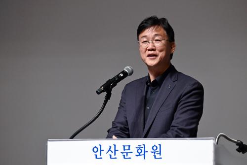 이민근 안산시장이 인사말을 하고 있다사진안산시