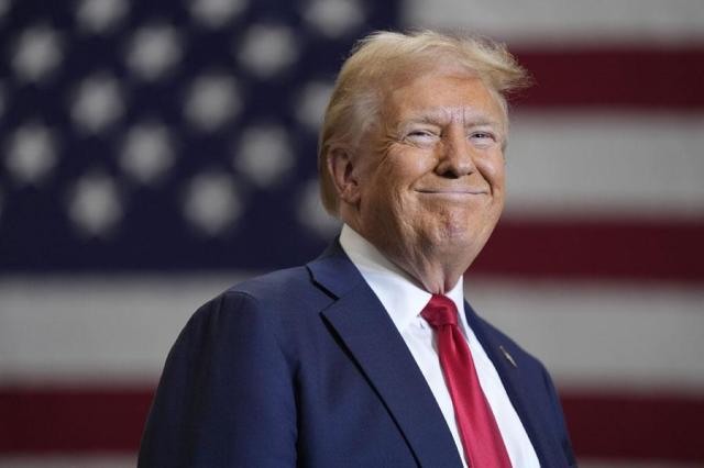 Then-Republican presidential nominee former President Donald Trump speaks during a campaign event in Mint Hill North Carolina on Sept 25 2024 AP-Yonhap