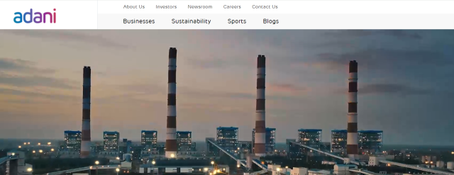 Captured from Adani Groups official website