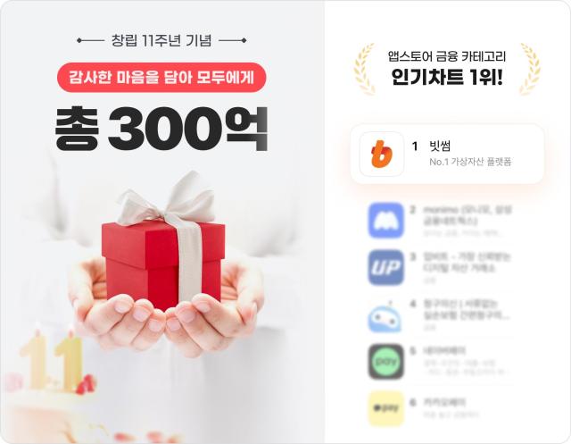 빗썸 총 300억원 상당의 선물을 모든 빗썸 이용자 제공