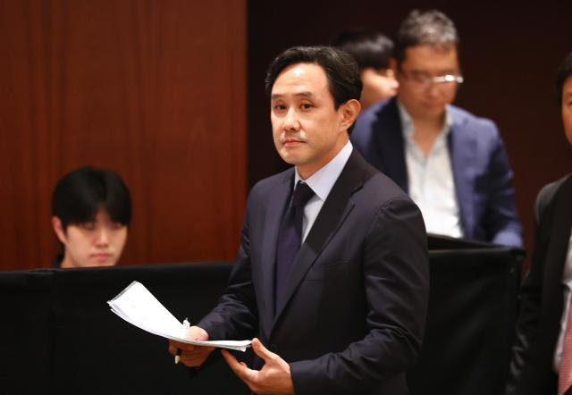 This photo shows Korea Zinc Chairman Choi Yun-beom speaking at a press conference in Seoul on Nov 2 2024 Yonhap