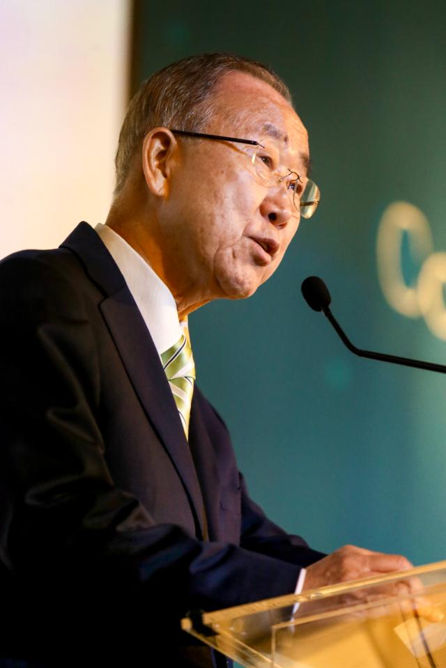 BFA Chairman Ban Ki-moon delivers opening remarks during the Boao Forum for Asia Seoul Conference at Four Seasons Hotel in Seoul on Nov 22 2024 AJP Kim Dong-woo