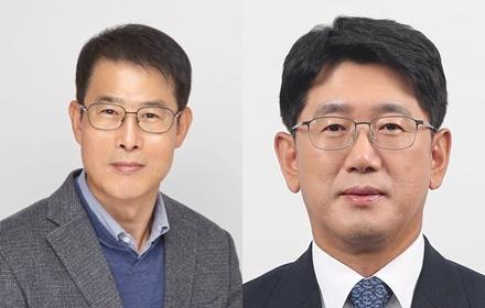 김범석 우리은행 국내영업부문 부행장왼쪽 박장근 우리금융지주 리스크관리부문 부사장 사진우리은행