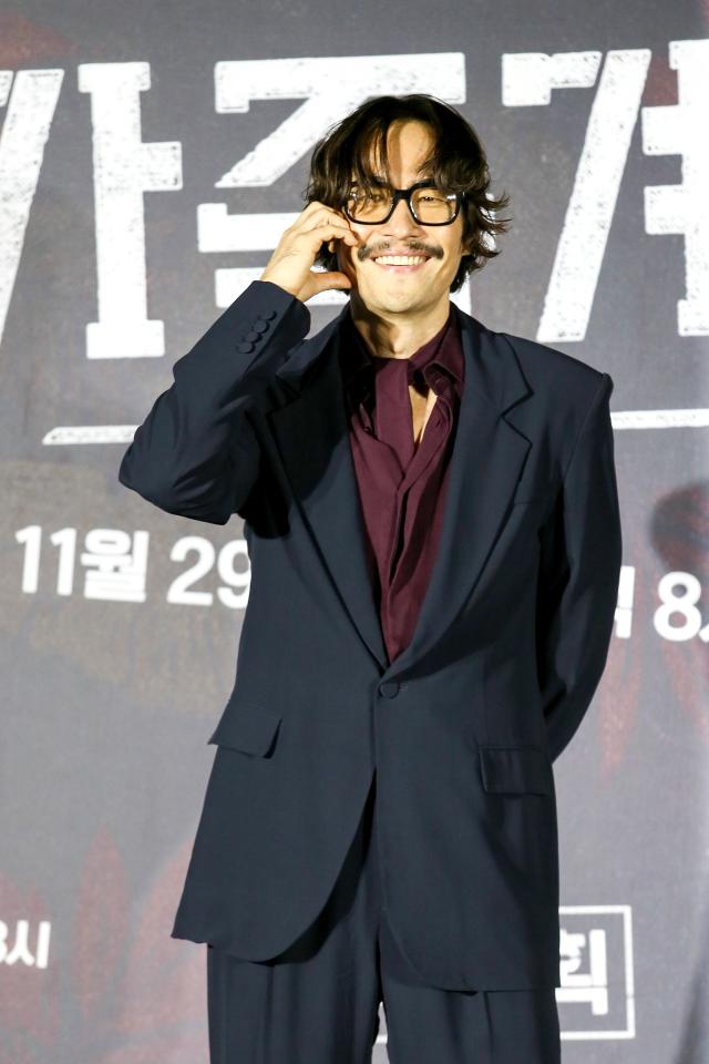 Actor Ryoo Seung-bum poses for photographs during a press conference for the series Family Matters in Seoul on Nov 26 2024 AJP Kim Dong-woo