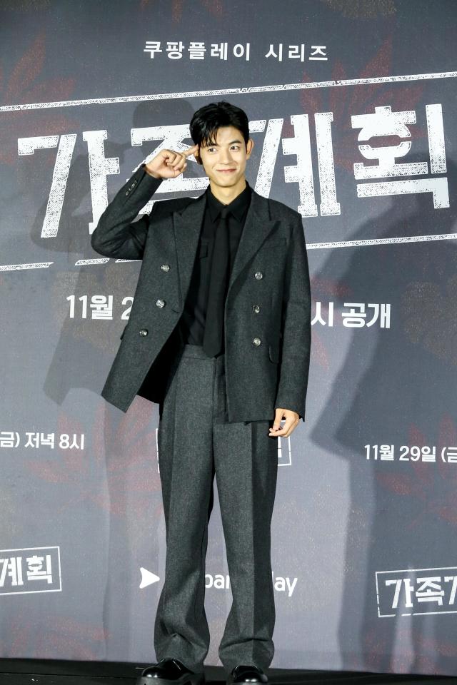 Actor Lomon poses for photographs during a press conference for the series Family Matters in Seoul on Nov 26 2024 AJP Kim Dong-woo