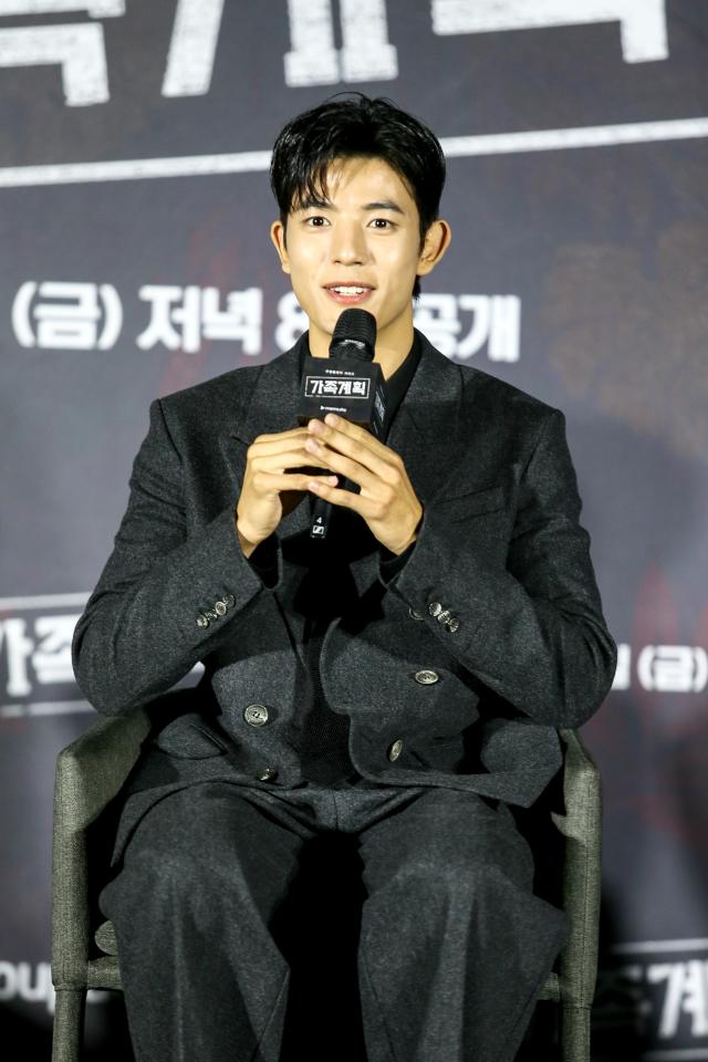 Actor Lomon speaks during a press conference for the series Family Matters in Seoul on Nov 26 2024 AJP Kim Dong-woo