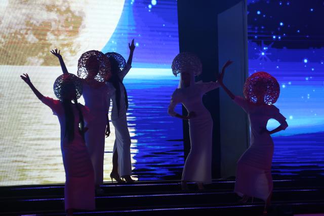 Models perform Hair Art Show during the beauty arts field competition Seoul Nov 26 2024 AJP Han Jun-gu