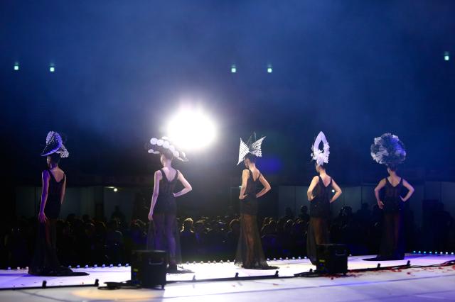 Models perform Hair Art Show during the beauty arts field competition Seoul Nov 26 2024 AJP Han Jun-gu