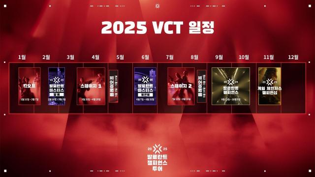 그래픽 2025년 VCT 전체 일정사진라이엇 게임즈 이스포츠