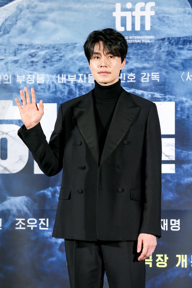 Actor Lee Dong-wook poses for a photo during a production presentation for the film Harbin in Seoul on Nov 27 2024 AJP Kim Dong-woo