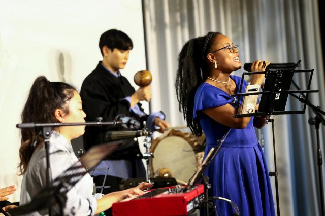 Musicians perform during the Colombian Culture Fest at Seoul Floating Island Convention in Seoul on Nov 29 2024 AJP Kim Dong-woo