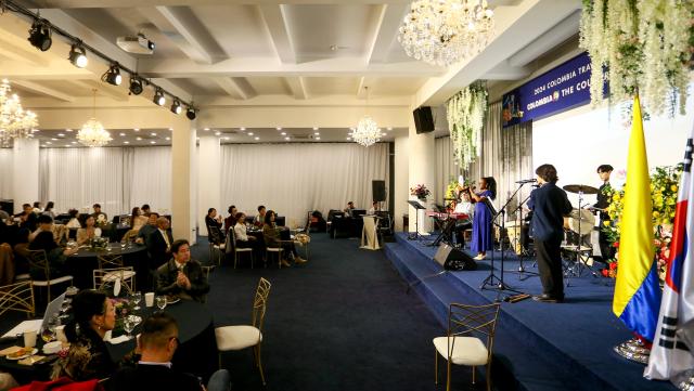 Musicians perform during the Colombian Culture Fest at Seoul Floating Island Convention in Seoul on Nov 29 2024 AJP Kim Dong-woo