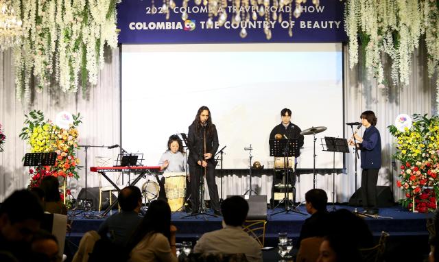 Musicians perform during the Colombian Culture Fest at Seoul Floating Island Convention in Seoul on Nov 29 2024 AJP Kim Dong-woo