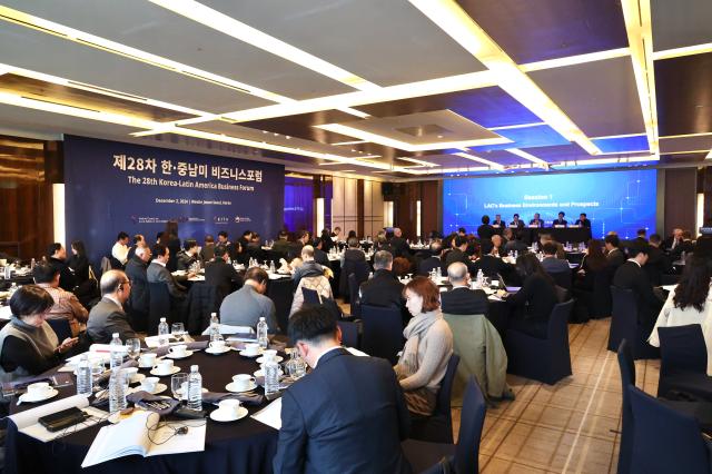 The 28th Korea-Latin America Business Forum takes place in Seoul Dec 2 2024 AJP Han Jun-gu