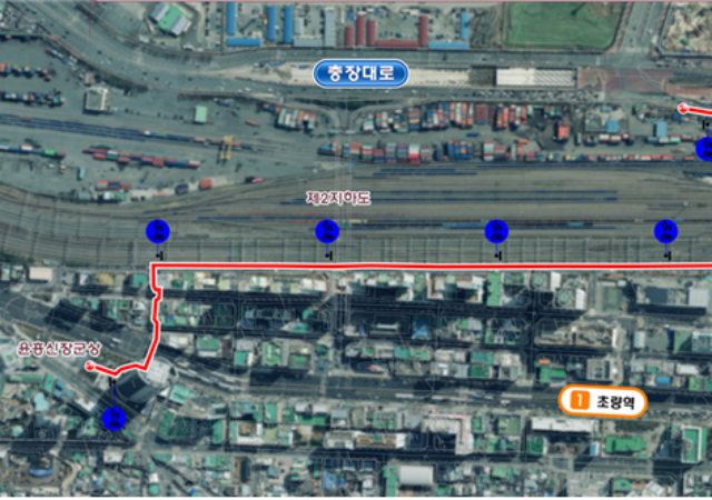 자전거도로 신설 구간  수정동  북항재개발지역사진부산동구