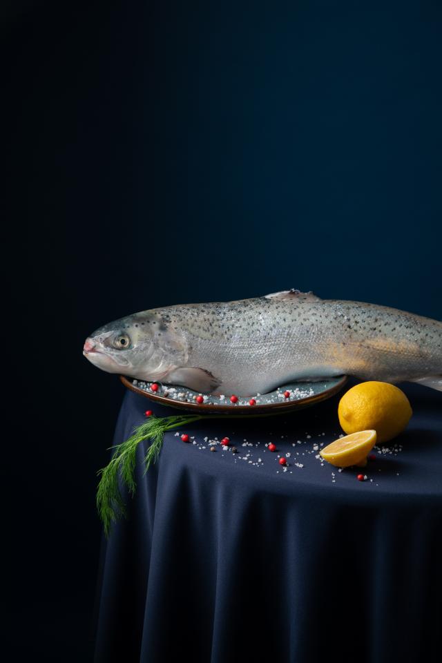 An Atlantic salmon on a platter Courtesy of Gangwon Province