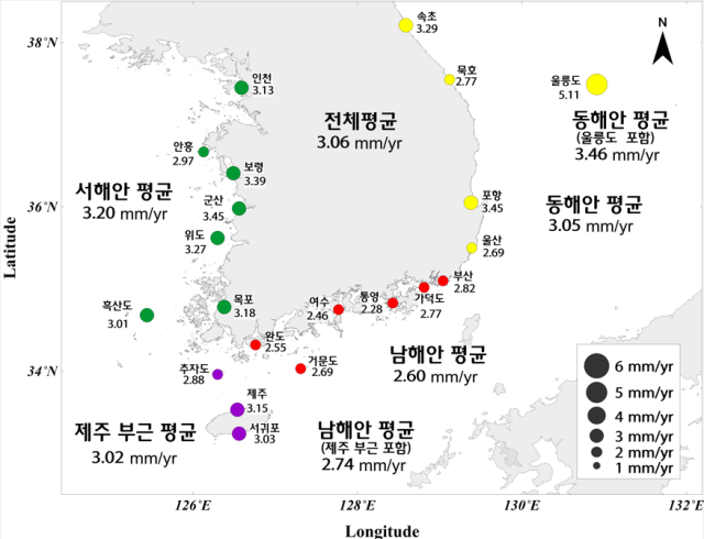 최근 35년간 해수역 상승 사진해양수산부