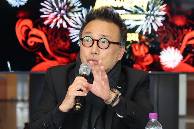 Artistic Director Park Hyun-jun speaks during the press call of Again 2024 Turandot at COEX in Seoul on Dec 17 2024 AJP Han Jun-gu