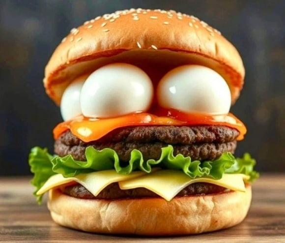 Viral AI image shows Four-Egg Burger a pun on rebellion mocking Lotteria military plot case X screenshot