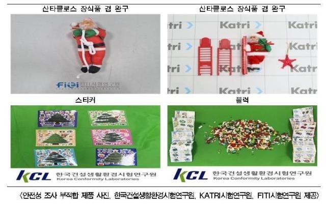 Some toys from Chinese E-commerce that failed to meet safety standards Courtesy of Seoul City