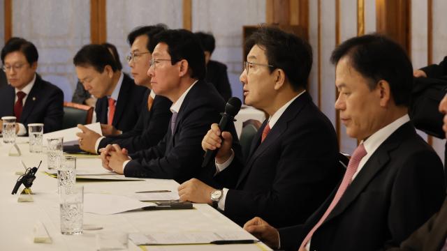 권성동 국민의힘 대표 권한대행 겸 원내대표가 20일 서울 종로구 삼청동 총리공관에서 열린 고위당정협의회에서 발언하고 있다 사진연합뉴스