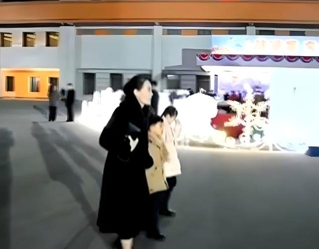 North Korean leader Kim Jong-uns sister Yo-jong is seen with a boy and a girl in Pyongyang in this grab from footage by the Norths state-run Korean Central TV on Jan 1 2025