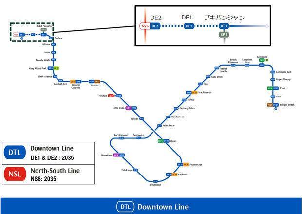 MRT 다운타운선 북서방면 연장 구간 사진육상교통청 제공