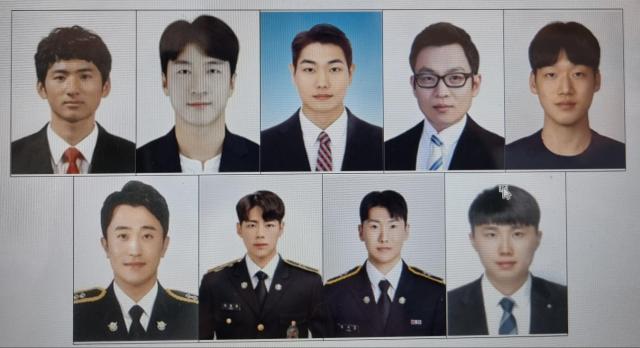 지난해 하반기 동해 바다에서 국민의 생명을 구한 해양경찰관 9명의 ‘레스큐아너Rescue Honor’ 사진동해해경청