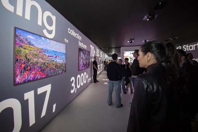 Samsung Electronics showcases  art TV Leadership at the Las Vegas Convention Center CES 2025 Yonhap