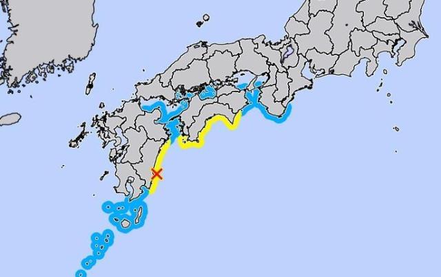 13일 일본 규슈 미야자키현에서 규모 69의 지진이 발생했다 사진일본 기상청