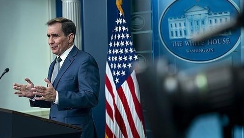 US National Security Communications Advisor John Kirby speaks at a press briefing at the White House in Washington DC in this file photo taken on Dec 12 2024 EPA-Yonhap