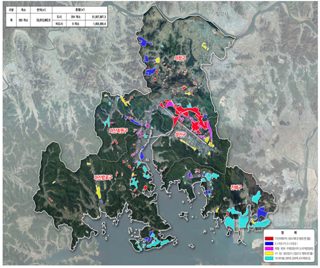 창원시 지구단위계획구역 현황사진창원시