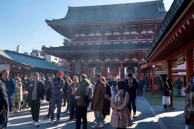 일본을 찾은 해외 관광객들사진AFP연합뉴스