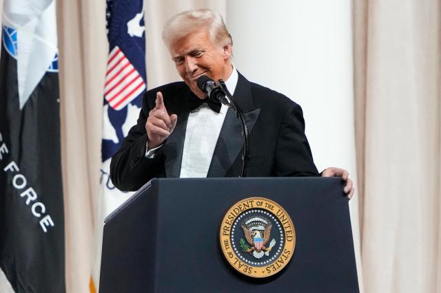 US President Donald Trump speaks on stage in Washington Jan 20 2025 AP-Yonhap