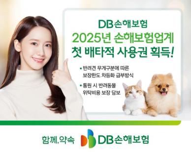 DB손보, 펫보험 배타적사용권 획득