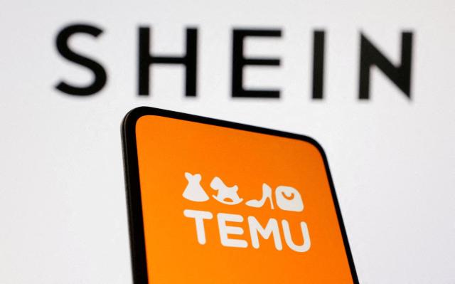 Shein and Temu logos Reuters-Yonhap