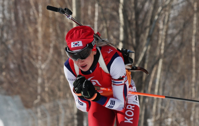 Ekaterina Avvakumova plays biathlon at the Winter Asian Games 2025 in Harbin China on Feb 11 Yonhap