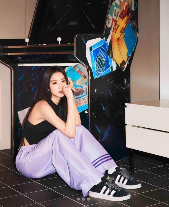 Jisoo poses for a photo in this grab from her Instagram account