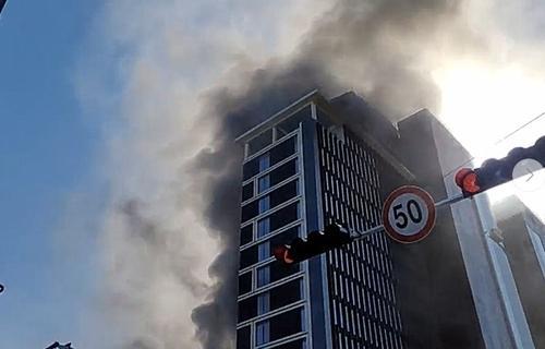 부산 반얀트리 호텔 신축공사장에서 화재가 발생했다 사진연합뉴스