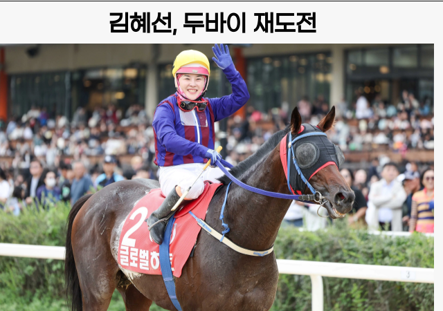 현재 한국에 돌아와 컨디션 관리와 전력분석에 집중하고 있는 김혜선 기수는 2월 마지막 주 두바이로 다시 출국해 ‘글로벌히트’와 호흡을 맞출 예정이다사진한국마사회 렛츠런파크 부산경남