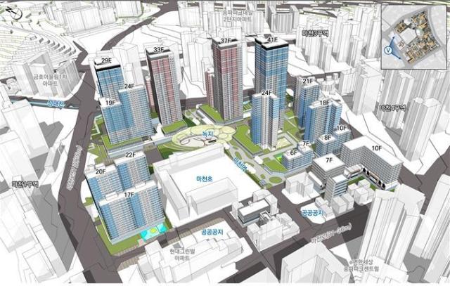 마천2구역 주택재개발사업 조감도 사진서울시