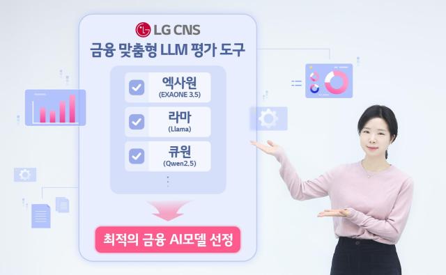 LG CNS 직원이 금융 맞춤형 LLM 평가도구를 소개하고 있다 사진LG CNS