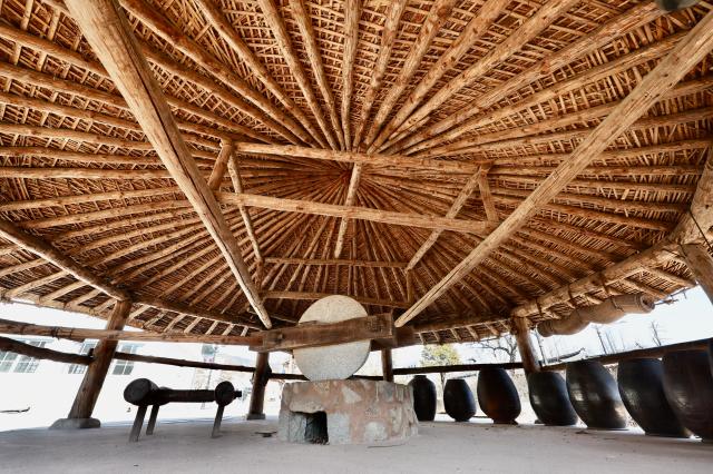 Traditional millstone Yeonja banga at the National Folk Museum of Korea AJP Han Jun-gu