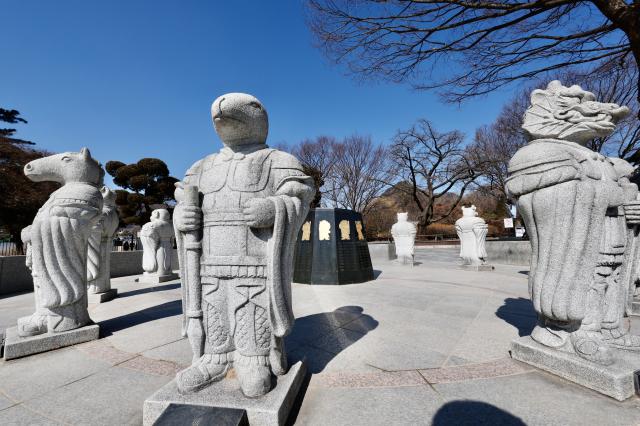 Twelve zodiac animal statues at the National Folk Museum of Korea AJP Han Jun-gu