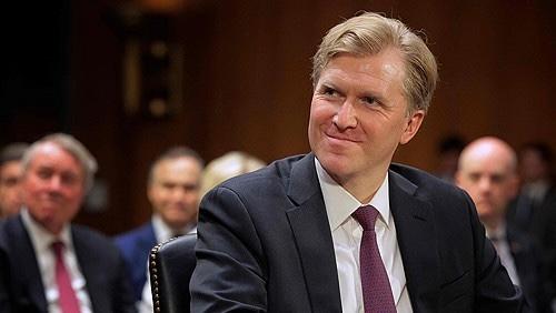 Elbridge Colby President Donald Trump’s nominee for Under Secretary of Defense for Policy participates in his confirmation hearing before the Senate Armed Services Committee in Washington DC on March 4 2025 AFP-Yonhap